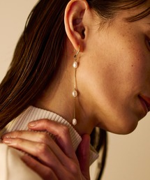 淡水パールロングピアス