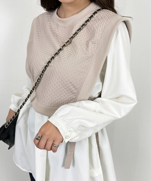 StyleSea(スタイルシー)の「ドッキングベストブラウス(シャツ/ブラウス・レディース・ブラック/グリーン/グレイッシュベージュ・MEDIUM)」の17枚目の写真