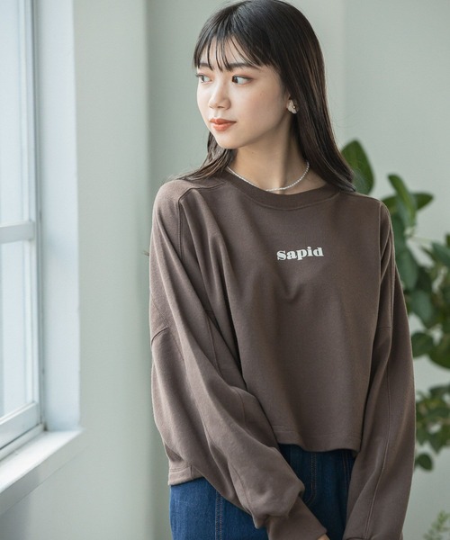 repipi armario(レピピ アルマリオ)の「チビロゴフロッキースウェット(スウェット・キッズ・ブラック/ナチュラル/モカ/パープル・SMALL/MEDIUM/LARGE)」の3枚目の写真