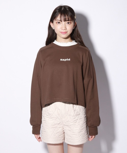 repipi armario(レピピ アルマリオ)の「チビロゴフロッキースウェット(スウェット・キッズ・ブラック/ナチュラル/モカ/パープル・SMALL/MEDIUM/LARGE)」の16枚目の写真