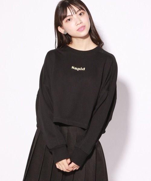 repipi armario(レピピ アルマリオ)の「チビロゴフロッキースウェット(スウェット・キッズ・ブラック/ナチュラル/モカ/パープル・SMALL/MEDIUM/LARGE)」の9枚目の写真