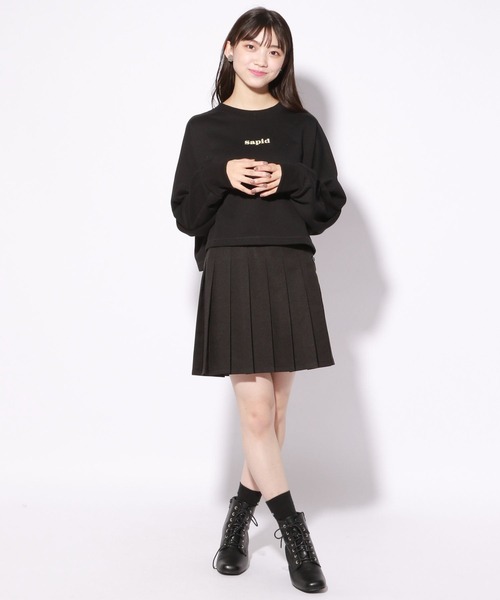 repipi armario(レピピ アルマリオ)の「チビロゴフロッキースウェット(スウェット・キッズ・ブラック/ナチュラル/モカ/パープル・SMALL/MEDIUM/LARGE)」の15枚目の写真