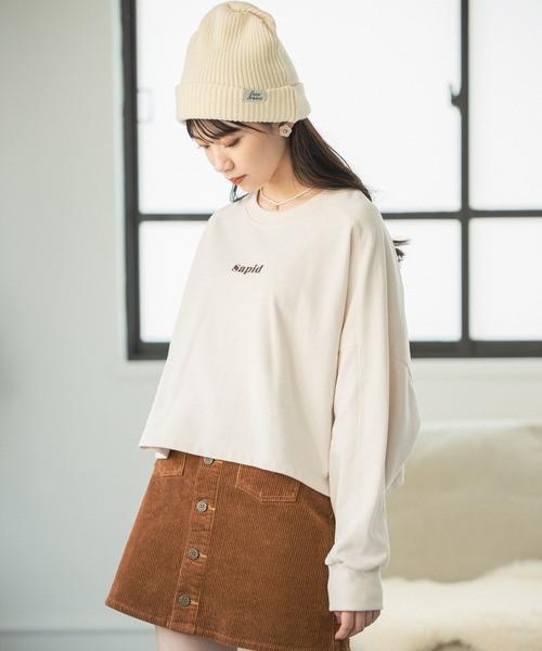 repipi armario(レピピ アルマリオ)の「チビロゴフロッキースウェット(スウェット・キッズ・ブラック/ナチュラル/モカ/パープル・SMALL/MEDIUM/LARGE)」の14枚目の写真