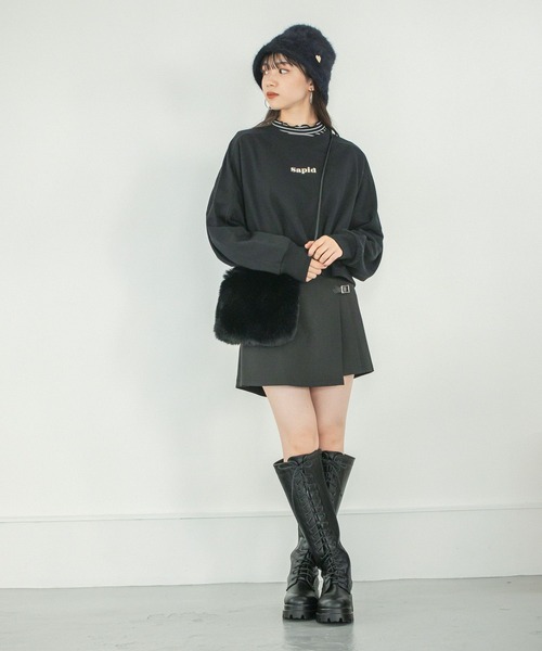 repipi armario(レピピ アルマリオ)の「チビロゴフロッキースウェット(スウェット・キッズ・ブラック/ナチュラル/モカ/パープル・SMALL/MEDIUM/LARGE)」の22枚目の写真