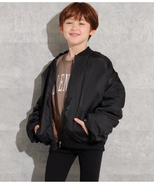 ANAP kids(アナップキッズ)の「ボリュームMA-1(MA-1・キッズ・ブラック/カーキ/アイボリー・110cm/120cm/130cm)」の6枚目の写真