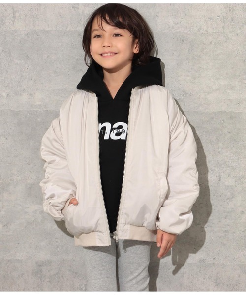 ANAP kids(アナップキッズ)の「ボリュームMA-1(MA-1・キッズ・ブラック/カーキ/アイボリー・110cm/120cm/130cm)」の21枚目の写真
