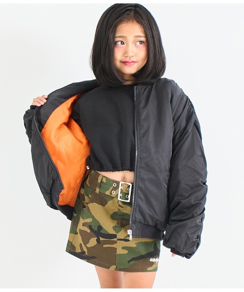 ANAP kids(アナップキッズ)の「ボリュームMA-1(MA-1・キッズ・ブラック/カーキ/アイボリー・110cm/120cm/130cm)」の14枚目の写真