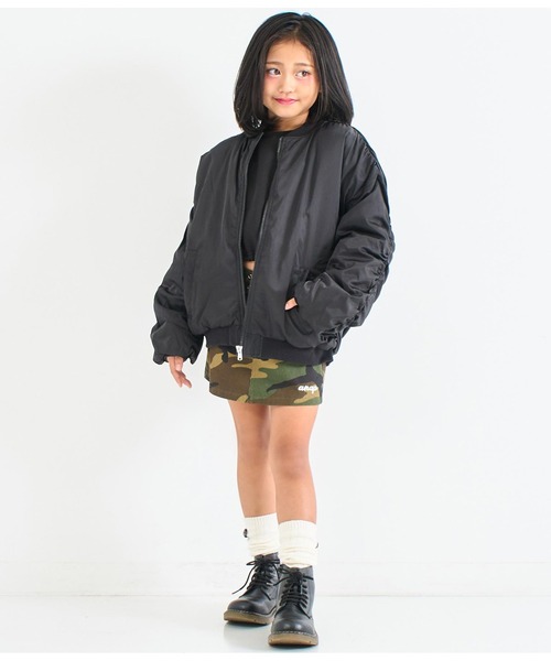 ANAP kids(アナップキッズ)の「ボリュームMA-1(MA-1・キッズ・ブラック/カーキ/アイボリー・110cm/120cm/130cm)」の18枚目の写真