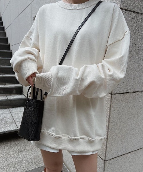 ACYM（アシーム）の「Boy friend sweat（スウェット・レディース・ブラック/ピンク/アイボリー・FREE）」の12枚目の写真