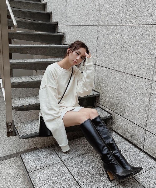 ACYM（アシーム）の「Boy friend sweat（スウェット・レディース・ブラック/ピンク/アイボリー・FREE）」の17枚目の写真