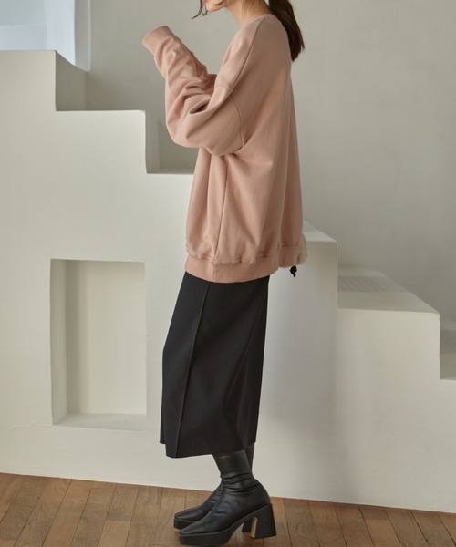 ACYM（アシーム）の「Boy friend sweat（スウェット・レディース・ブラック/ピンク/アイボリー・FREE）」の6枚目の写真