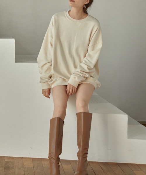 ACYM（アシーム）の「Boy friend sweat（スウェット・レディース・ブラック/ピンク/アイボリー・FREE）」の19枚目の写真