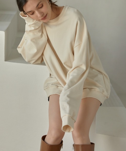 ACYM（アシーム）の「Boy friend sweat（スウェット・レディース・ブラック/ピンク/アイボリー・FREE）」の10枚目の写真