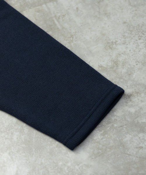 BARCEDOS（バルセドス）の「ニットフリース 裏起毛 クルーネック ロングTシャツ（Tシャツ/カットソー・メンズ・ベージュ/霜降りグレー/ネイビー/カーキ/ブラック・L/LL/M）」の9枚目の写真