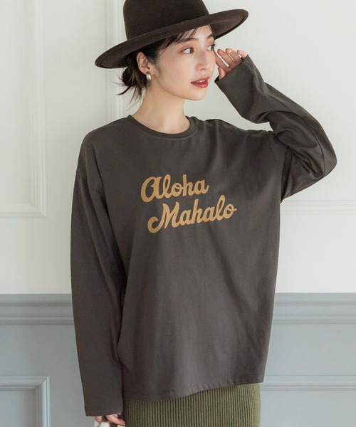 coca(coca)(コカ)の「アソートプリントロンTee(Tシャツ/カットソー・レディース・グレー/チャコール/ワイン/ホワイト・M/L)」の4枚目の写真