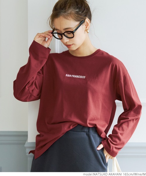 coca(coca)(コカ)の「アソートプリントロンTee(Tシャツ/カットソー・レディース・グレー/チャコール/ワイン/ホワイト・M/L)」の16枚目の写真