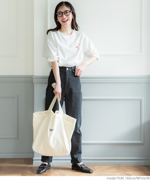 coca(coca)(コカ)の「アソートプリントロンTee(Tシャツ/カットソー・レディース・グレー/チャコール/ワイン/ホワイト・M/L)」の5枚目の写真