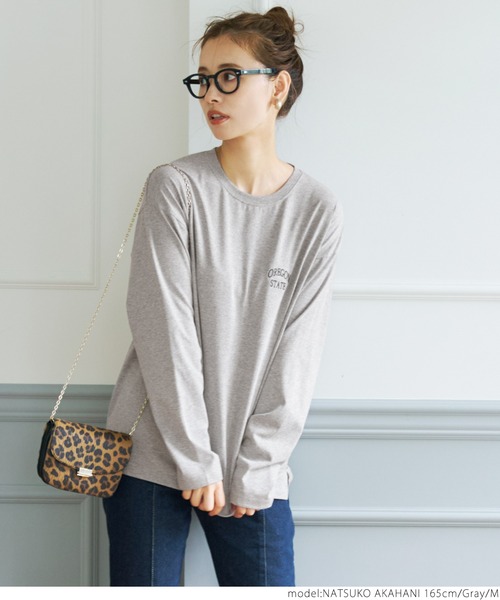 coca(coca)(コカ)の「アソートプリントロンTee(Tシャツ/カットソー・レディース・グレー/チャコール/ワイン/ホワイト・M/L)」の9枚目の写真