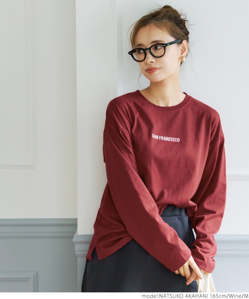 coca(coca)(コカ)の「アソートプリントロンTee(Tシャツ/カットソー・レディース・グレー/チャコール/ワイン/ホワイト・M/L)」の14枚目の写真