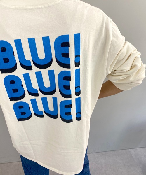 SHENERY（シーナリー）の「BLUE!BLUE!BLUE!Tee（Tシャツ/カットソー・レディース・オフホワイト・FREE）」の6枚目の写真