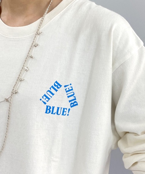 SHENERY（シーナリー）の「BLUE!BLUE!BLUE!Tee（Tシャツ/カットソー・レディース・オフホワイト・FREE）」の4枚目の写真
