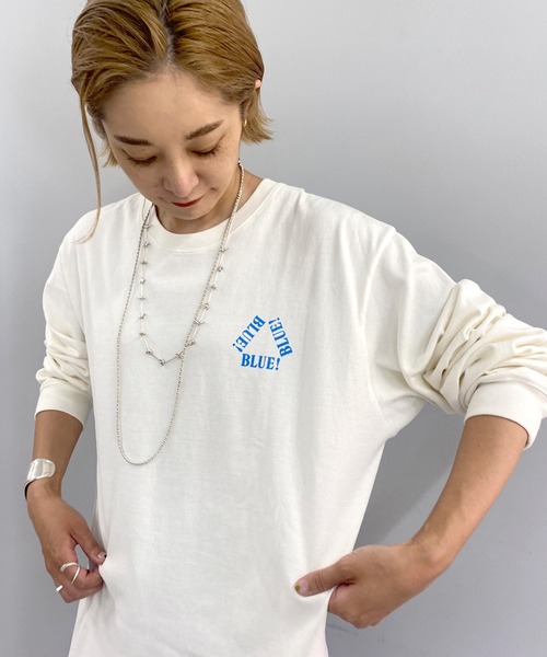 SHENERY（シーナリー）の「BLUE!BLUE!BLUE!Tee（Tシャツ/カットソー・レディース・オフホワイト・FREE）」の2枚目の写真