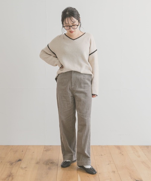 ITEMS URBANRESEARCH(アイテムズ アーバンリサーチ)の「コーデュロイワイドパンツ(その他パンツ・レディース・グレー/ホワイト系その他/ブルー・FREE)」の19枚目の写真