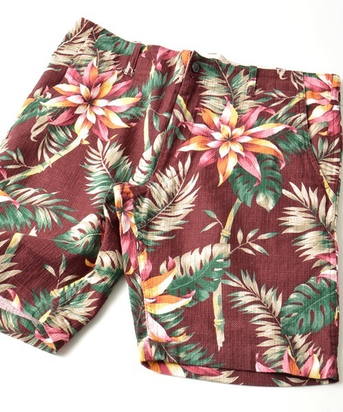 SHIPS GENERAL SUPPLY（シップスジェネラルサプライ）の「SHIPS GENERAL SUPPLY(シップス ジェネラルサプライ): トロピカルフラワーバミューダショーツ■（その他パンツ・メンズ・ネイビー/ナチュラル/ワイン/オリーブ/ブルー系その他・LARGE/MEDIUM/X-LARGE/SMALL）」の5枚目の写真