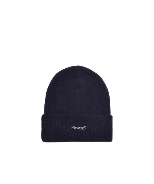 MSML（エムエスエムエル）の「EMBROIDERY KNIT BEANIE（ニットキャップ/ビーニー・メンズ・ネイビー/グリーン・ONE SIZE）」の2枚目の写真