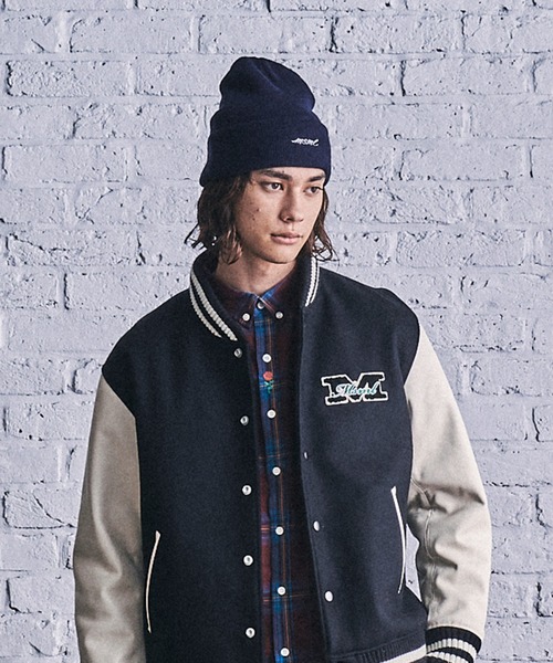 MSML（エムエスエムエル）の「EMBROIDERY KNIT BEANIE（ニットキャップ/ビーニー・メンズ・ネイビー/グリーン・ONE SIZE）」の4枚目の写真