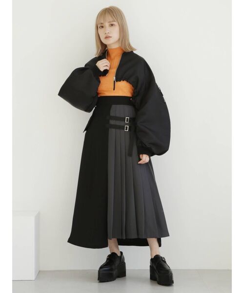 MURUA（ムルーア）の「クロップドMA-1（MA-1・レディース・ブラック/ブルー・FREE）」の4枚目の写真