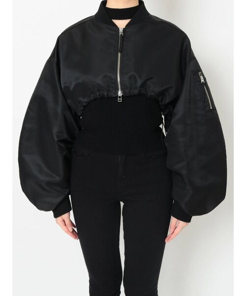 MURUA（ムルーア）の「クロップドMA-1（MA-1・レディース・ブラック/ブルー・FREE）」の15枚目の写真