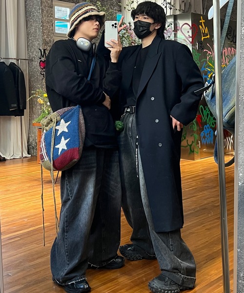 MASONPRINCE(メイソンプリンス)の「巾着型ニットショルダーバッグ BB2039【MASONPRINCE】(ショルダーバッグ・メンズ・マルチ・FREE)」の4枚目の写真