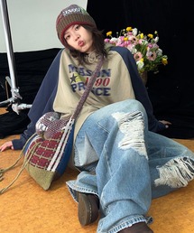MASONPRINCE（メイソンプリンス）の「巾着型ニットショルダーバッグ 