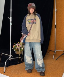 MASONPRINCE（メイソンプリンス）の「巾着型ニットショルダーバッグ 