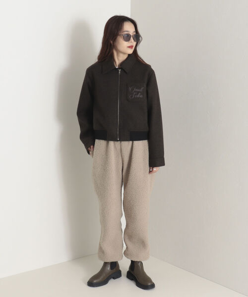 onulsoha（オヌルソハ）の「ボアジョガーパンツ（その他パンツ・レディース・アイボリー/チャコールグレー/ベージュ・38）」の3枚目の写真