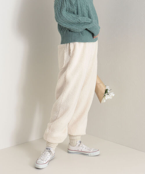 onulsoha（オヌルソハ）の「ボアジョガーパンツ（その他パンツ・レディース・アイボリー/チャコールグレー/ベージュ・38）」の10枚目の写真