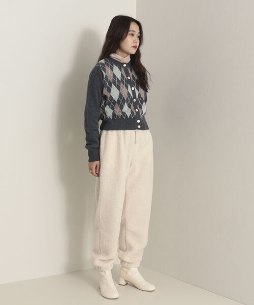 onulsoha（オヌルソハ）の「ボアジョガーパンツ（その他パンツ・レディース・アイボリー/チャコールグレー/ベージュ・38）」の18枚目の写真