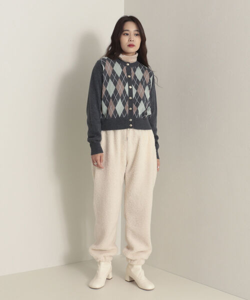 onulsoha（オヌルソハ）の「ボアジョガーパンツ（その他パンツ・レディース・アイボリー/チャコールグレー/ベージュ・38）」の11枚目の写真