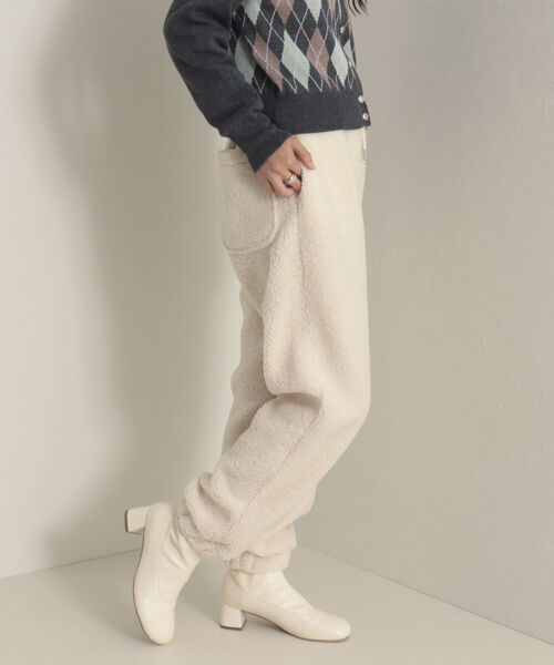 onulsoha（オヌルソハ）の「ボアジョガーパンツ（その他パンツ・レディース・アイボリー/チャコールグレー/ベージュ・38）」の19枚目の写真