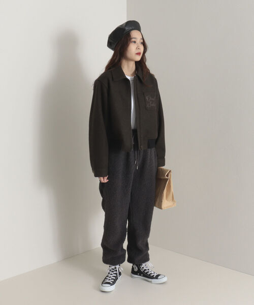 onulsoha（オヌルソハ）の「ボアジョガーパンツ（その他パンツ・レディース・アイボリー/チャコールグレー/ベージュ・38）」の7枚目の写真