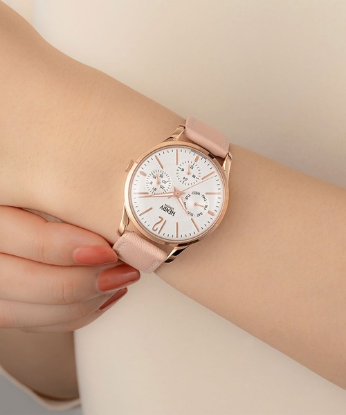 HENRY LONDON（ヘンリーロンドン）の「HENRY LONDON/ヘンリーロンドン APPLE LEATHER 腕時計 HRL-HL34MS0444AL メンズ レディース（アナログ腕時計・レディース・ホワイト・FREE）」の2枚目の写真