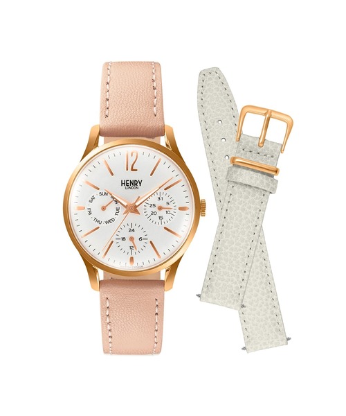 HENRY LONDON（ヘンリーロンドン）の「HENRY LONDON/ヘンリーロンドン APPLE LEATHER 腕時計 HRL-HL34MS0444AL メンズ レディース（アナログ腕時計・レディース・ホワイト・FREE）」の4枚目の写真