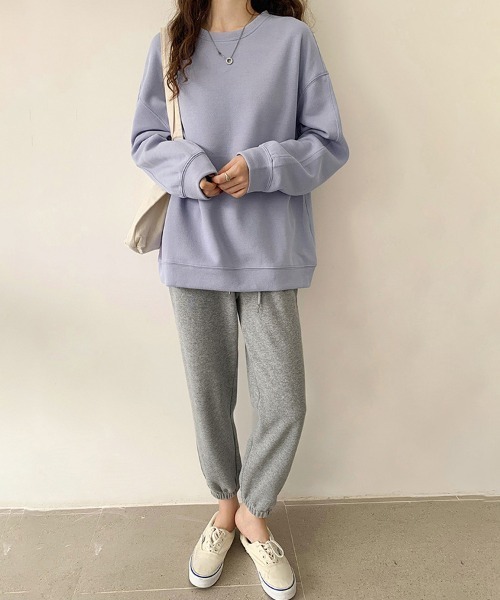 Doux Belle（ドゥーベル）の「ドロップショルダーゆるスウェット（スウェット・レディース・ホワイト/パープル/グレー/ベージュ/ブルー/グリーン・MEDIUM/LARGE）」の16枚目の写真