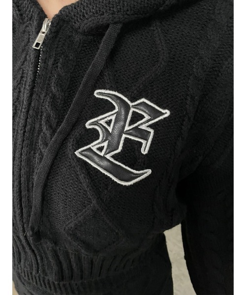 ENVYM（アンビー）の「ケーブルショートロゴＰＫ（パーカー・レディース・ブラウン/ブラック・FREE）」の19枚目の写真