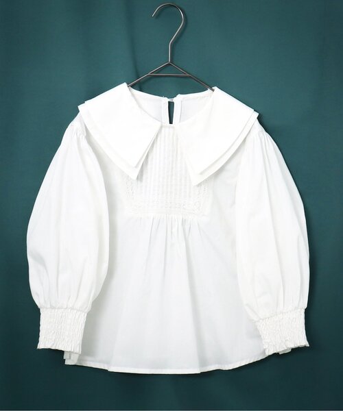 BREEZE(ブリーズ)の「ビックカラーブラウス(シャツ/ブラウス・キッズ・オフホワイト・130/90/100/120/110)」の1枚目の写真