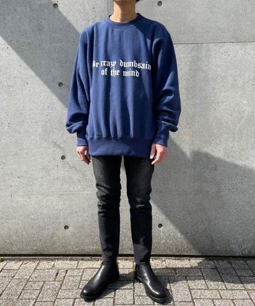 The Letters / スウェット/L/コットン/NVY The Letters / ザレターズ】CREW NECK SWEAT SHIRT / ウルーネック