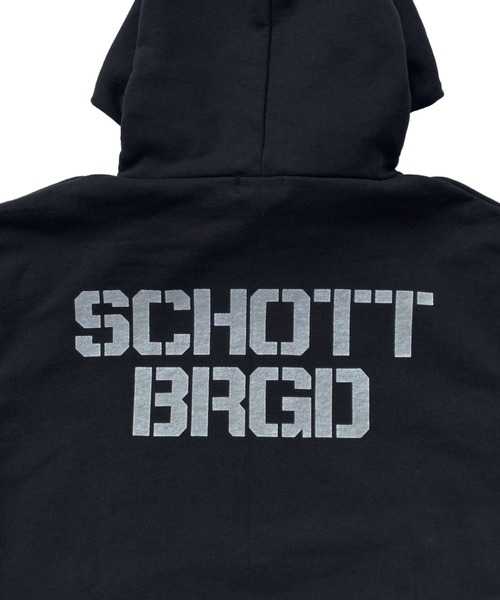 schott（ショット）の「Schott×BASS BRIGADE/ショット×バスブリゲード/HOODIE（パーカー・メンズ・サンドベージュ/ブラック/オレンジ・XL/M/L/2XL）」の6枚目の写真