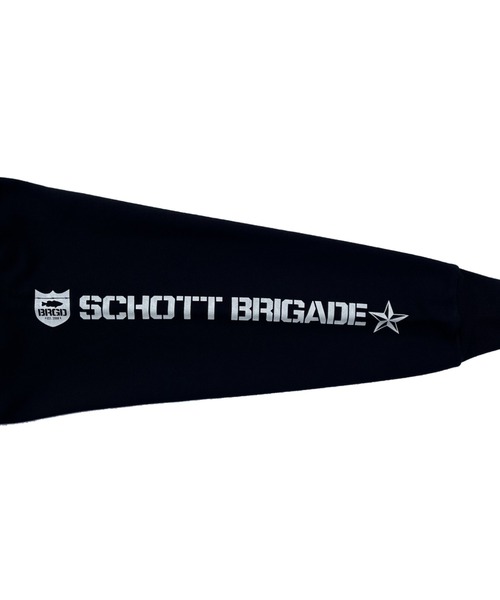 schott（ショット）の「Schott×BASS BRIGADE/ショット×バスブリゲード/HOODIE（パーカー・メンズ・サンドベージュ/ブラック/オレンジ・XL/M/L/2XL）」の7枚目の写真