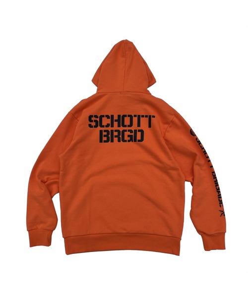 schott（ショット）の「Schott×BASS BRIGADE/ショット×バスブリゲード/HOODIE（パーカー・メンズ・サンドベージュ/ブラック/オレンジ・XL/M/L/2XL）」の9枚目の写真